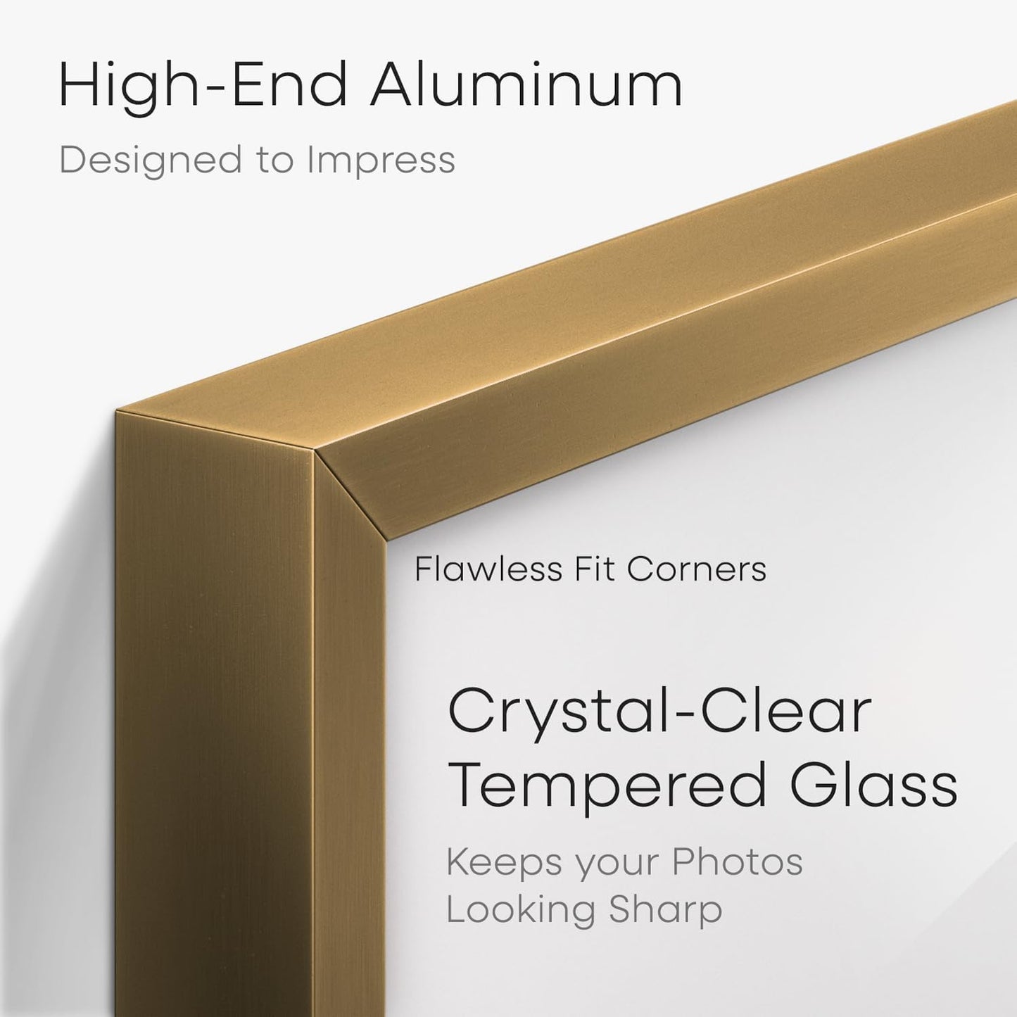 Homeforia 4x6 Picture Frame Bronze, High End Metal 4 x 6 Brass Frames with Mat 3 x 5 for Art, 4x6 Desk Frame Matted to 3x5 inch Photo, 4 by 6 Wall or Tabletop Frame, Tempered Glass, Wall Kit, Set of 1