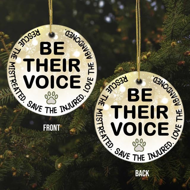 Pet Rescue Christmas Ornament - 2025 3" Ceramic, Animals Rescuer Appreciation Gifts Bulk for Women Men, Thank You Gift for Adoption Counselor Animal Shelter Worker Volunteer