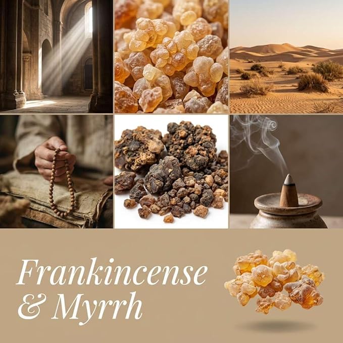 Frankincense & Myrrh Strongly Scented Hand Poured Vegan Wax Melts, 12 Scented Wax Cubes, 6.4 Ounces in 2 x 6-Packs