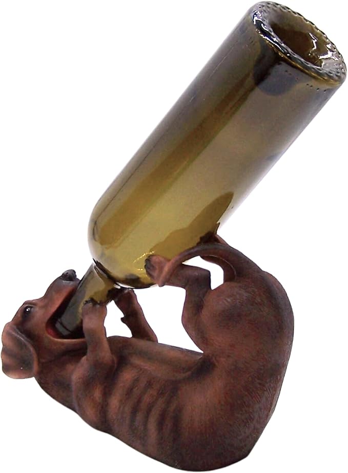 Dachshund Dog Wine Bottle Holder, Unique Home Bar Decor, Canine Wine Accessories, Kitchen Wine Organizer, 10 Inches