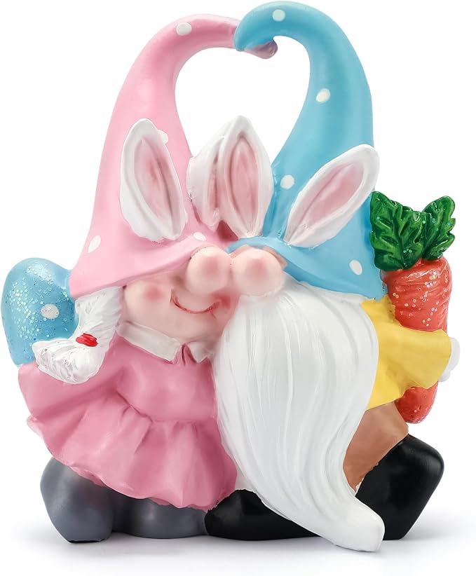 Easter Gnome Decor Easter Gifts for Women Kids Gnomes Easter Decorations for Home Kitchen Tiered Tray Table Ornaments Indoor