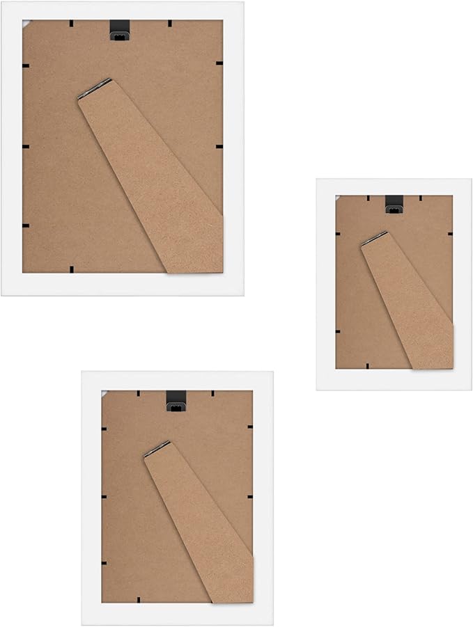 Americanflat Set of 10 Picture Frames with Shatter-Resistant Glass - Gallery Wall Frame Set with Two 8x10, Four 5x7 and Four 4x6 Frames - Signature Collection - White