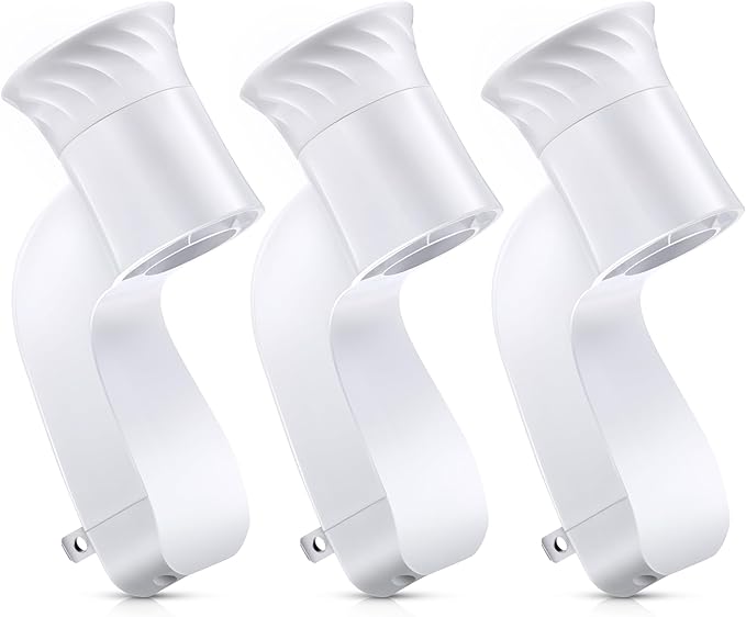 Hohean 3 Pack Wall Fragrance Plug in Compatible with Bath and Body Works WallFlower Refills, ETL Certified, Rotatable, Precise Scent Adjustable Fragrance Control Diffuser Plug for Home, Office (White)