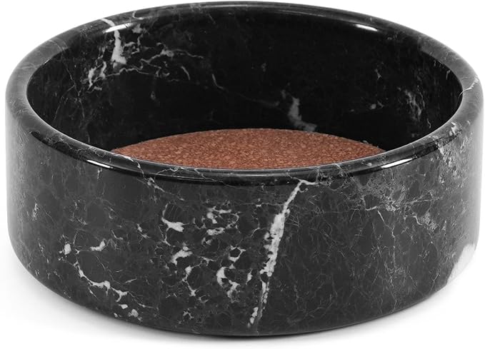 Radicaln Marble Wine Coasters 5.5" Inches Black Bottle Coasters for Home Bar, Ideal Absorbent Cork Holder for Champagne Bottle & Dining Room