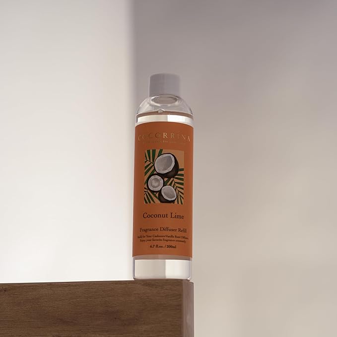 COCORRÍNA Reed Diffuser Refill - Coconut Lime 6.7 oz. Scented Oil for Reed Diffuser Home Fragrance for Bedroom, Bathroom Home Decor