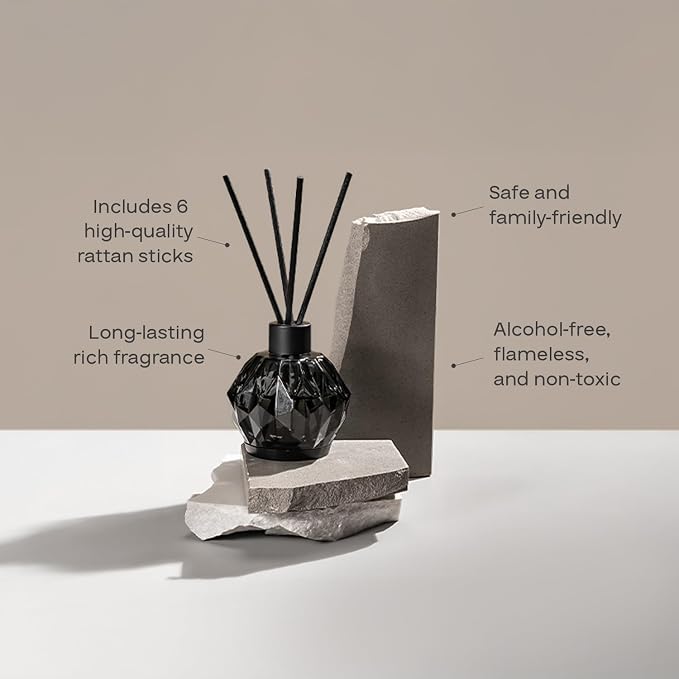 AromaPlan Reed Diffuser, Refreshing Minty Scent Diffuser (8.45 fl oz, 250ml)- Luxury Reed Diffusers Set for Home- Includes Reed Diffuser Sticks & Fragrance Oil in Glass Bottle