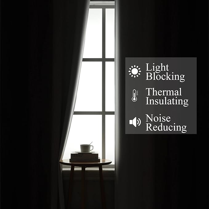 Estelar Textiler Purple and Greyish White Ombre Blackout Curtains 84 Inches Long, Full Room Darkening Grommet Curtains for Bedroom, Thermal Insulated Blackout Drapes for Living Room, 52Wx84L, 2 Panels