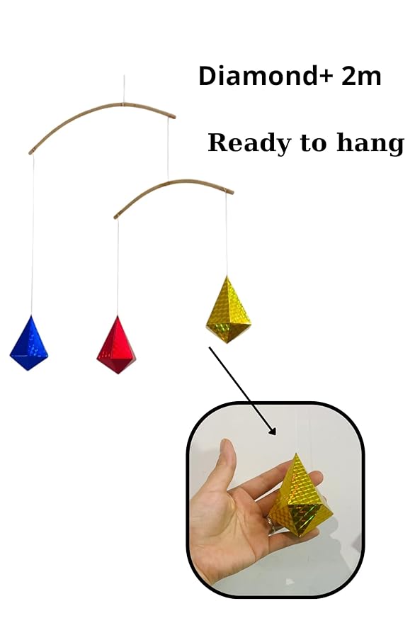 Set of 4 Portable Montessori - Munari, Gobbi, Octahedron, Dancers. Montessori Mobile, Baby Mobile, Hanging Mobile Baby boy and Girl