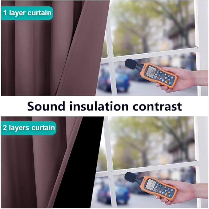 NICETOWN Dry Rose 100% Blackout Lined Curtains, 2 Thick Layers Completely Blackout Window Treatment Thermal Insulated Drapes for Kitchen/Bedroom (1 Pair, 62 inches Width x 63 inches Length Each Panel)
