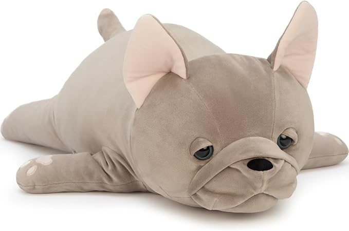 Tezituor 2.5lb Plush French Bulldog Pillow, 30 Inches Large Stuffed Dog Frenchie Stuffed Animal for Adults & Kids Hugging Pillow, Sofa Cushion, Home Decor