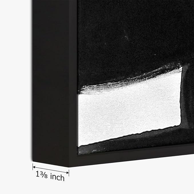 SAFERRYHOME Black And White Abstract Textured Wall Art, 3 Pieces Modern Canvas Prints Paintings, Minimalist Wall Decor Picture, Black Line Stroke Artwork for Living Room, Bedroom, Office, 24"x36"x3