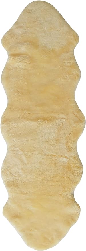 Natural Sheepskin for Bed Sores and Skin Irritation | Auckland 100% Real Medical Sheepskins with Non-Slip Back for Pain Relief and Discomfort, Wool Seat Pad, Natural, 24 in. x 72 in.
