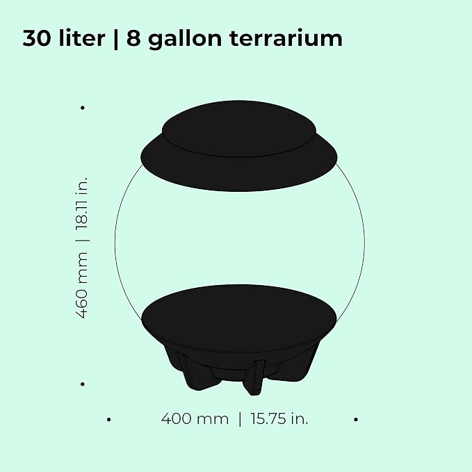biOrb AIR 30, Automated Acrylic Terrarium for Desert or Tropical Plants, Black