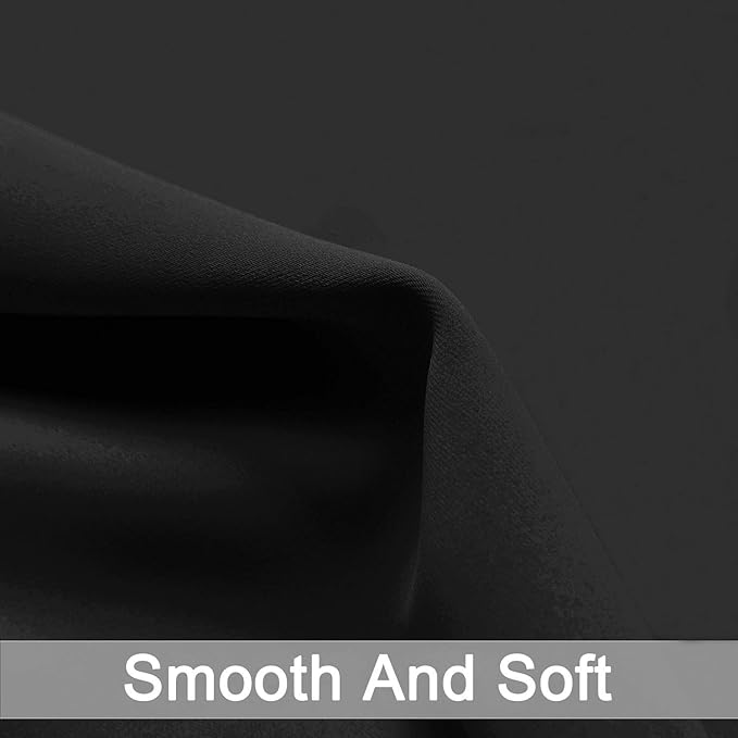 Yakamok Blackout Curtains for Bedroom, Room Darkening Thermal Insulated Grommet Window Drapes for Living Room, 38W x 45L, Set of 2