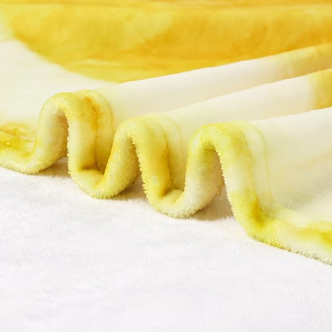 Vessia Food Throw Blanket(60inches, Yellow), Realistic Funny Lemon Blanket for Adults and Kids, 300GSM Novelty Round Fruits Printed Throw for Couch, Sofa, Bed, Fun Home Decor for All Seasons
