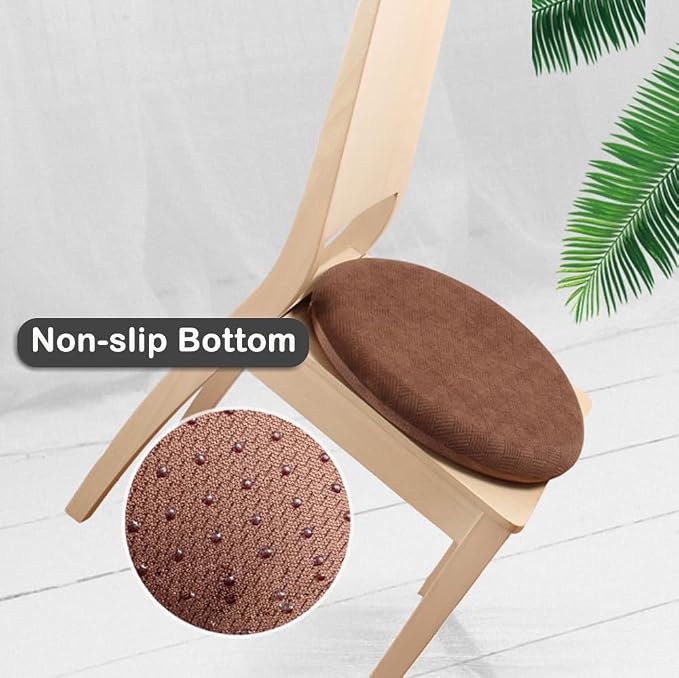 Sigmat Memory Foam Seat Cushion Anti-Slip Soft Round Stool Cushion Chair Pad 15 Inch Floral
