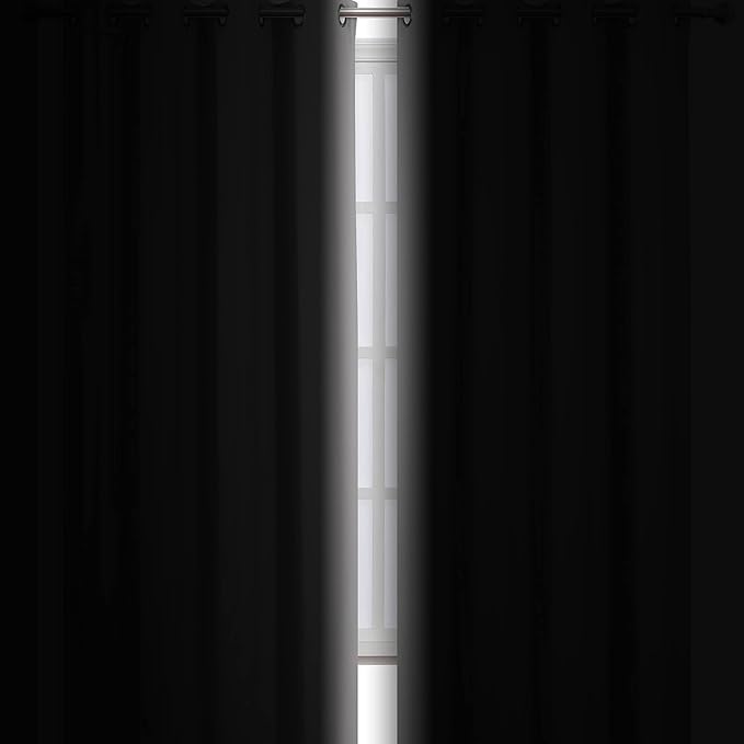 LEMOMO Blackout Curtains 66 x 84 inch/Light Grey Curtains Set of 2 Panels/Thermal Insulated Room Darkening Bedroom Curtains