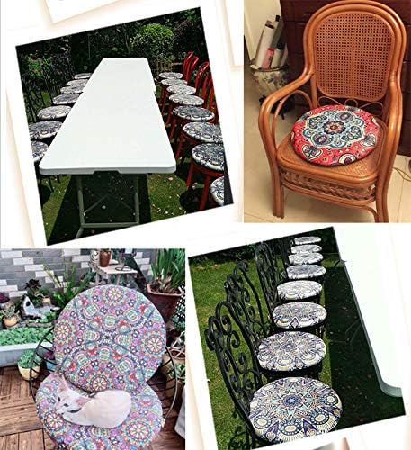 Sigmat Memory Foam Seat Cushion Anti-Slip Soft Round Stool Cushion Chair Pad 13 Inch Floral