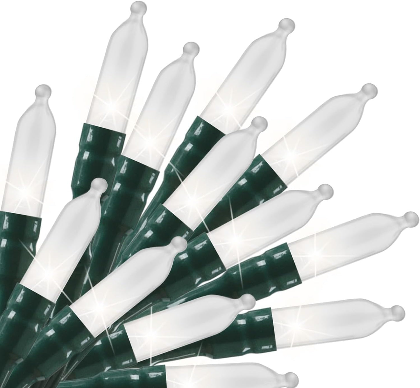 2 Pack Battery Operated Christmas String Lights, 8ft 20 LED Mini Lights with Timer, Christmas Tree Light for Indoor Outdoor Bedroom Wedding Party Holiday Xmas Decoration，Pure White