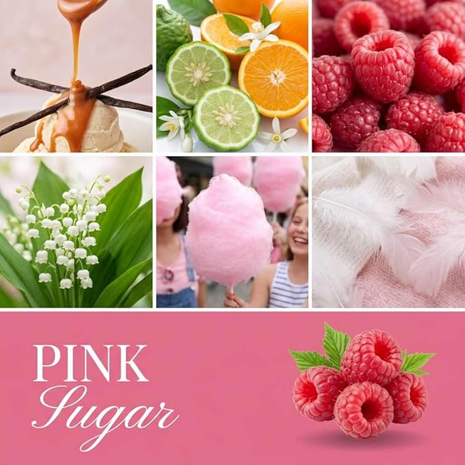 Pink Sugar Strongly Scented Hand Poured Vegan Wax Melts, 12 Scented Wax Cubes, 6.4 Ounces in 2 x 6-Packs