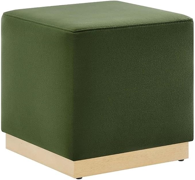 Modway 17" Square Performance Velvet Upholstered Upholstered Ottoman