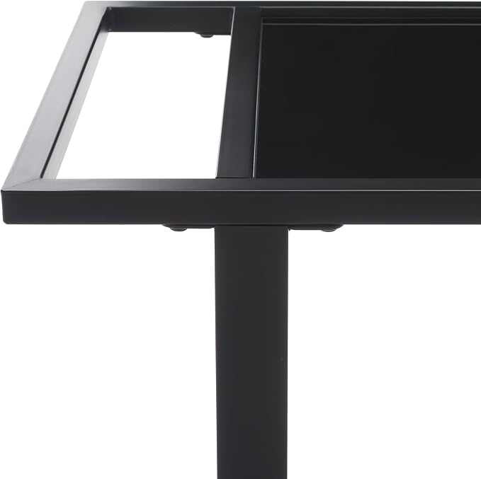Safavieh Home Collection Gaelle Matte Black/Black 2-Tier Bar Cart with Handle