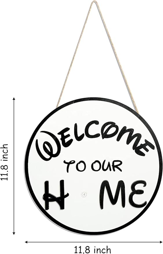 SUPYFD 19Pcs Cute Mouse Interchangeable Seasonal Welcome Door Sign for Front Door Decor, Welcome to Our Home Sign with Interchangeable Holiday Pieces for Farmhouse/Wall/Porch Decor and Housewarming