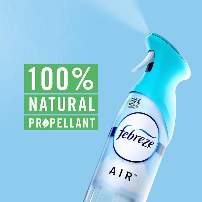 Febreze Air Mist Air Freshener Spray, Odor-Fighting Room Spray, Air Fresheners for Home and Bathroom and Kitchen, Aerosol Can, Heavy Duty Crisp Clean Scent, 8.8oz, (Pack of 3)