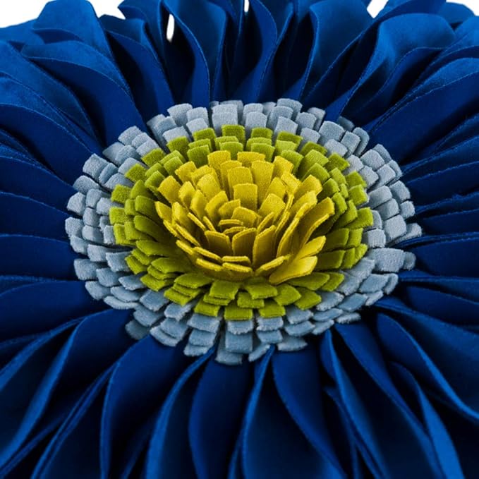 OiseauVoler Decorative Throw Pillow Case 3D Sunflowers Cushion Cover Handmade Canvas Pillowcase Home Sofa Car Bed Room Decor 18 x 18 Inch