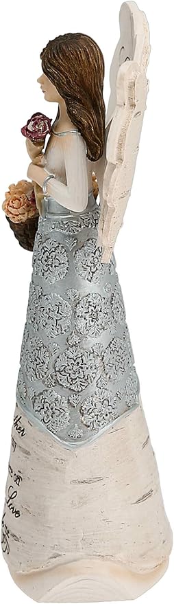 Pavilion - Elements Godmother Angel Figurine - 6-Inch, Holding Basket of Flowers, Godmother You are My Angel Here on Earth