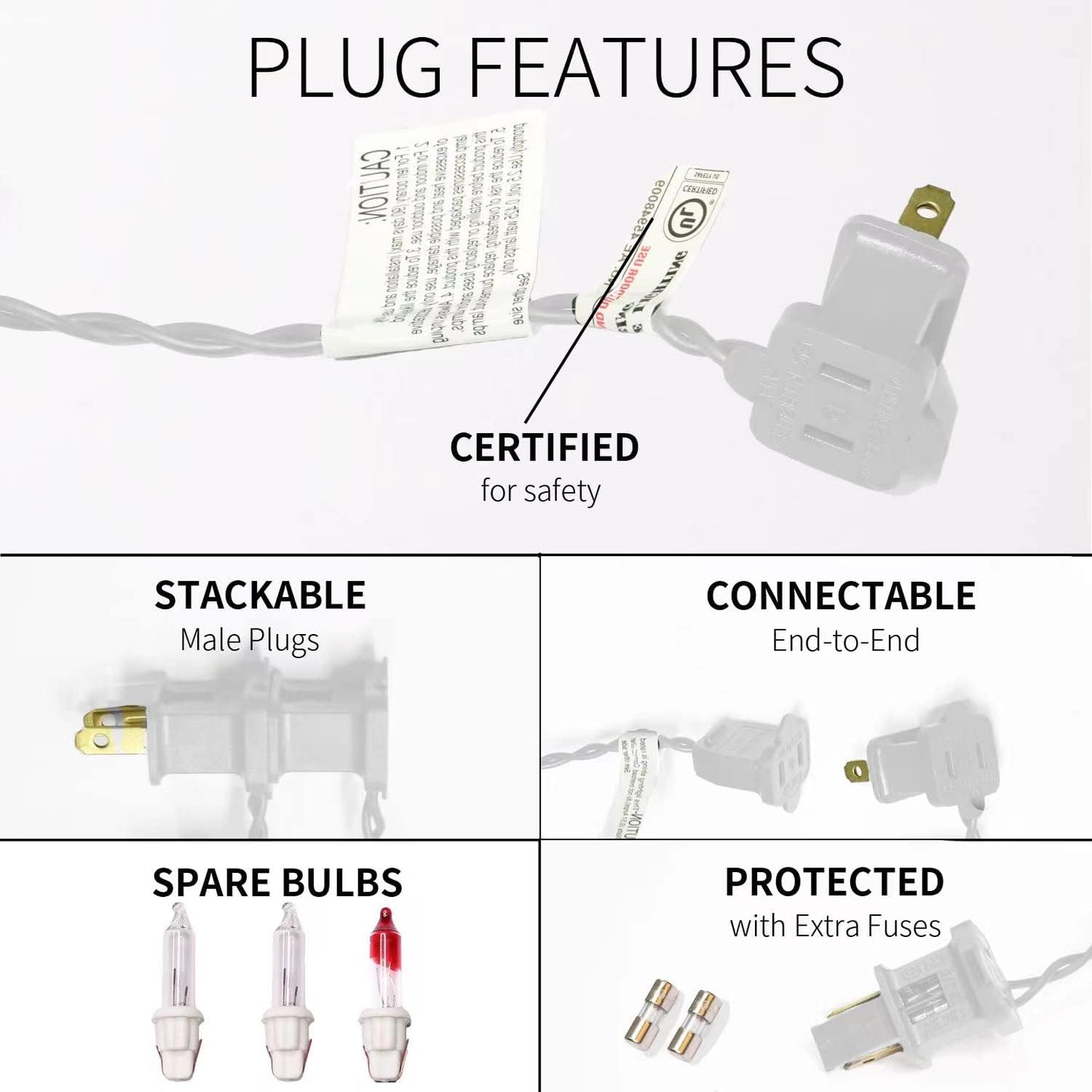 100LIGHTS Multi Easter Mini String Lights，Connectors Christmas Decorative Lights 19.6 UL Certified Waterproof for Easter Home Garden Holiday Christmas Tree Party Patio Wedding