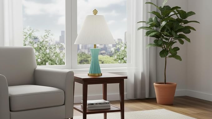 Aspen Creative 33191, Transitional Hardback Empire Shaped Mushroom Pleated Pleated White Spider Shade, 6" Top x 16" Bottom x 12" Slant