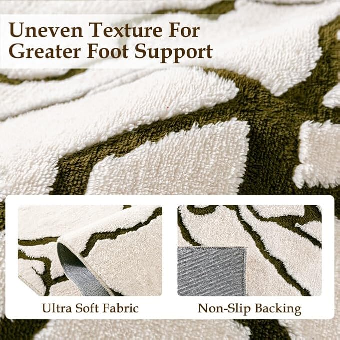PureCozy Super Soft Shag Rug 4x6 for Living Room Modern White Washable Small Area Rugs High Pile Non-Shedding Throw Rugs Non Slip Indoor Office Carpet for Playroom Bedroom Home Aesthetic Decor