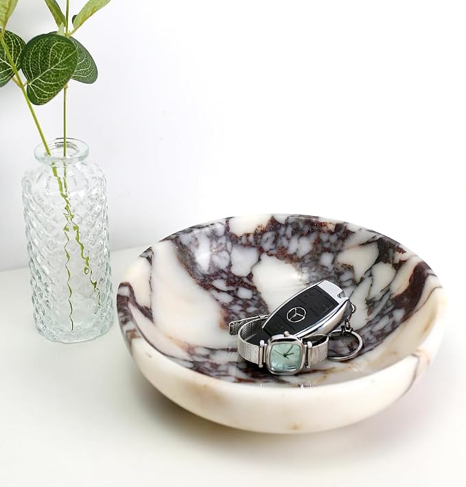 Luxury decorative marble bowl for home decoration for decoration,Key bowl for entryway table, Catchall for coins, change candy, organizer marble tray.