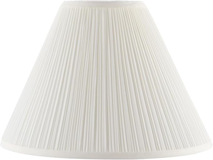 Aspen Creative 33191, Transitional Hardback Empire Shaped Mushroom Pleated Pleated White Spider Shade, 6" Top x 16" Bottom x 12" Slant
