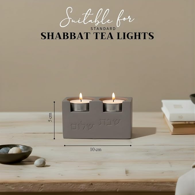 Cube Luxury Candle Holder Set – Modern Décor for Living Room & Dining Table Gray
