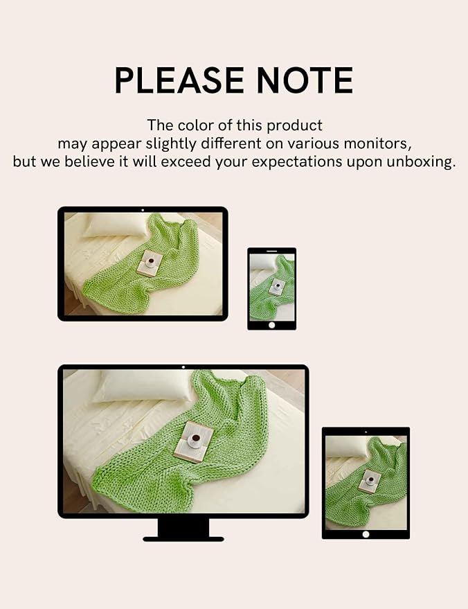 YnM Chunky Throw Blanket, Medium-Weight, Hand Knitted, Skin Friendly, Ventilated and Breathable, Machine Washable, Home Décor Piece for Couch, Sofa and Bed (Avocado Green, 40x50 Inch)