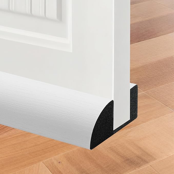 2 Pack Door Draft Stopper 36" Adjustable Under Door Draft Stopper Soundproofing 30 Inch to 36 Inch Noise Blocker Seal Large Gap up to 1.2", Easy to Install White