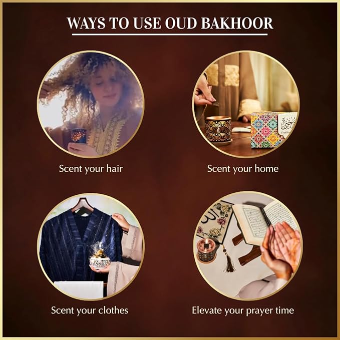 Oud Bakhoor Variety Box & Burner by Dukhni | Arabian Oudh Set with Candle Incense Burner | 20 pcs Arabic bukhoor Incense Bricks, 10 Mixed scents | Islamic, Eid & Ramadan Gifts | Home Fragrance