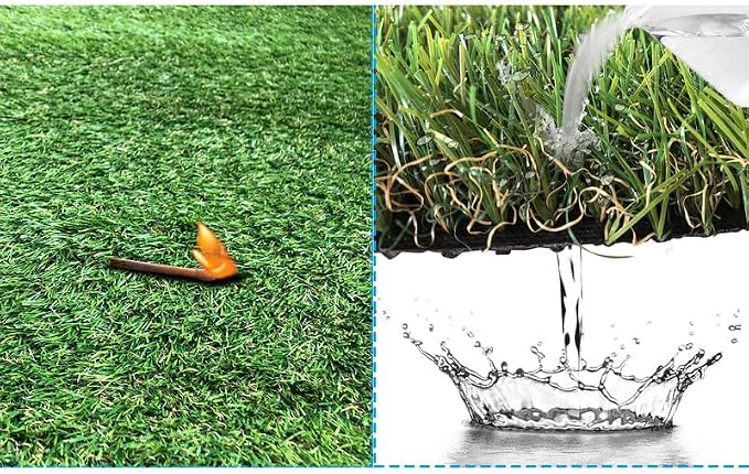 Petgrow Artificial Grass Turf 10FTX20FT(200 Square FT, Realistic Indoor Outdoor Garden Lawn Landscape Patio Synthetic Turf Mat- Thick Fake Faux Grass