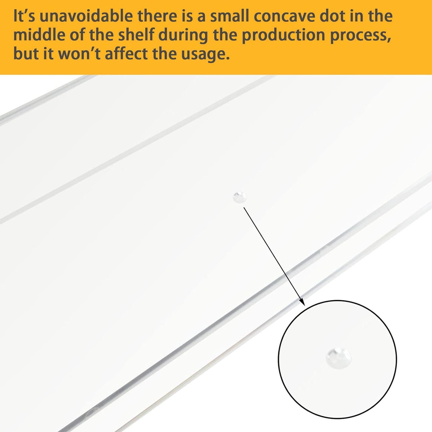 Weiai Clear Acrylic Floating Shelves 24 inches, Wall Bookshelf for Kids, Transparent Book Shelf Ledge for Wall, Set of 3