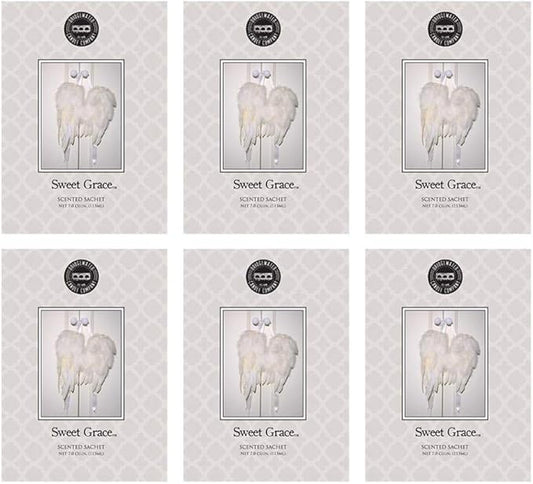 Bridgewater Candle Sachet Air Freshener Bag for Home or Car 6 Pack-Sweet Grace