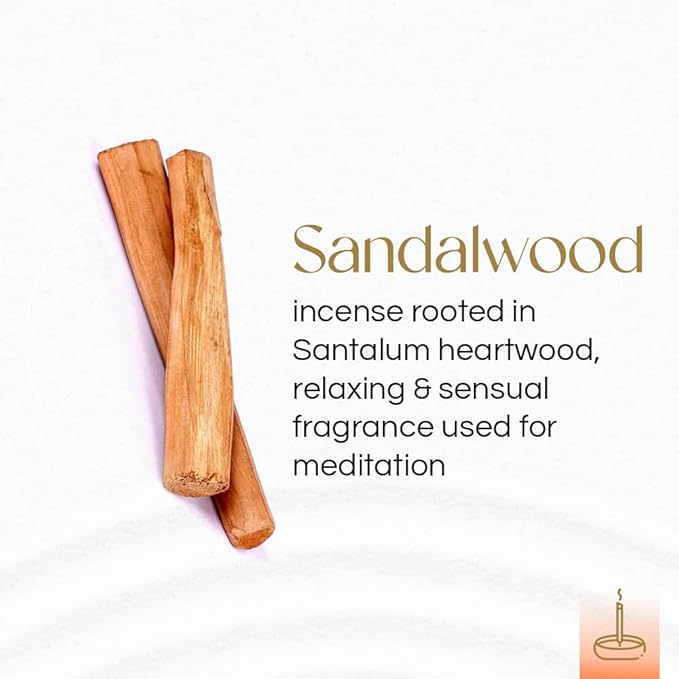 Gonesh - Extra Rich Scented Incense Sticks - Non-Toxic 10” Slow Burn Aromatic Sticks - Sandalwood - 100 Pack