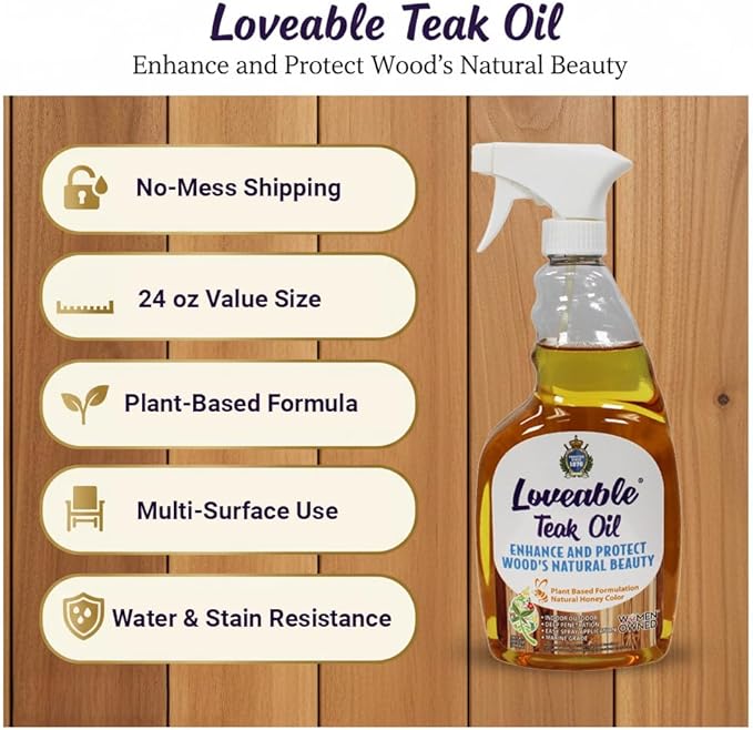 EcoDecors Fully Assembled SnazzyCorner® 18" Teak Shower Bench, Corner Shower Stool, w Shelf, Plus Loveable Teak Oil Spray Bottle 24 oz, Loveable Teak Cleaner 32 oz, Space Saver Corner be