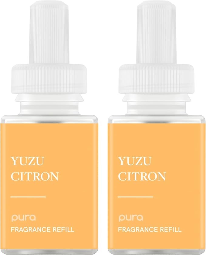 Pura Smart Home Scent Refill - Long-Lasting Premium Fragrance per Refill - Clean Diffuser Fragrance for Home, Office & Apartment - 2 Pack, Yuzu Citron