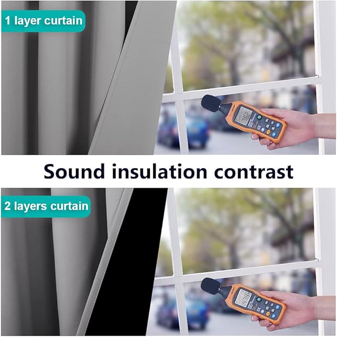 NICETOWN Total Shade Curtains and Draperies, Heavy-Duty Full Light Shading Drapes with Black Liner Backing for Villa/Hall/Dorm Window（Silver Grey, Package of 2 Panels, 55 inches Wide x 96 inches Long