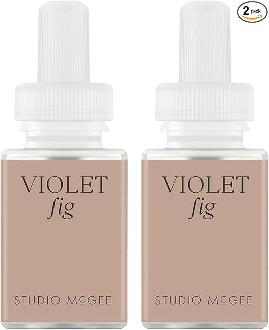Pura x Studio McGee Home Scent Refill - Smart Air Diffuser - Long-Lasting Luxury Fragrance per Refill - Home Essential - Clean & Safe Diffuser Fragrance - 2 Pack, Violet Fig