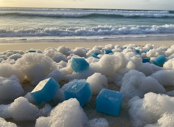 Sea Mist Strongly Scented Hand Poured Vegan Wax Melts, 12 Scented Wax Cubes, 6.4 Ounces in 2 x 6-Packs
