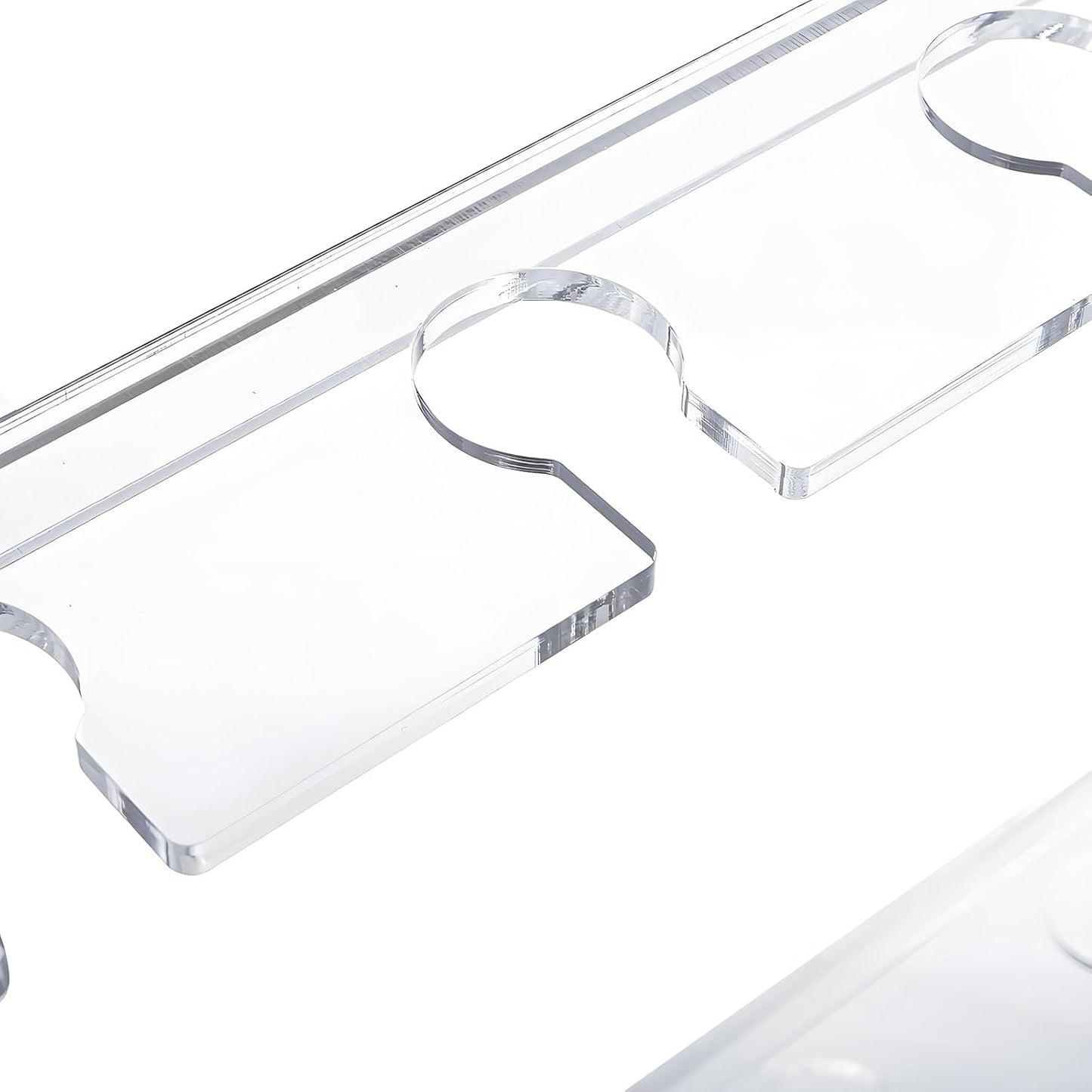 Tosnail 2-Tier Champagne Flute Glass Holder Stand, 10 Slots Champagne Flute Tabletop Stemware Hanging Display Rack for Party, Fits Up to 9 Inch Glasses