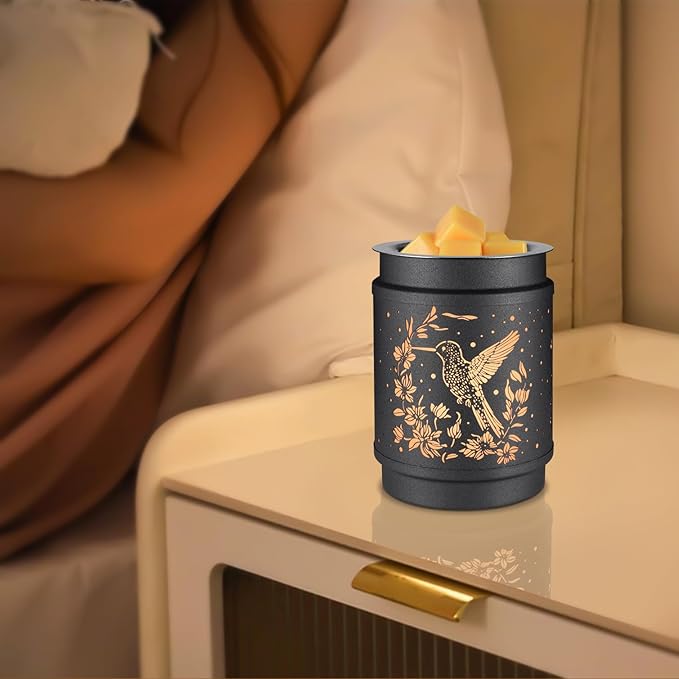kobodon Hummingbird Metal Wax Warmer - Electric Fragrance Candle Oil Burner for Wax Melts as Gifts for Moms, Grandma, Women & Girls
